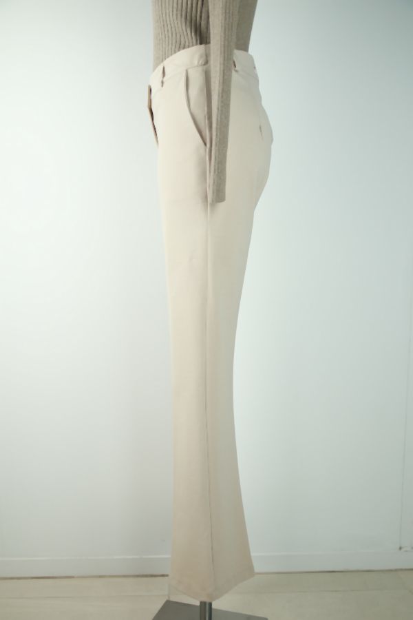 Broek Otis nm55 punto milano olifantenpijp schuin insteekzakken - Beige Detail