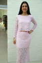 [201595] Setje Norman nm45 blouse met rok kant gevoerd - Roze Detail