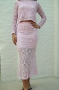 [201595] Setje Norman nm45 blouse met rok kant gevoerd - Roze Detail