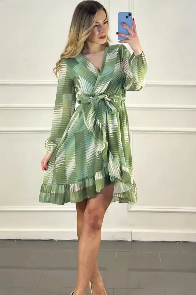 Dress Joep zigzag print