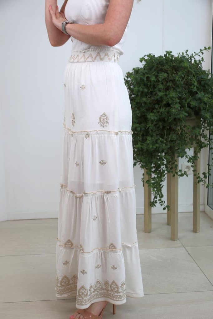 4 stage bell skirt Janoah embroidered