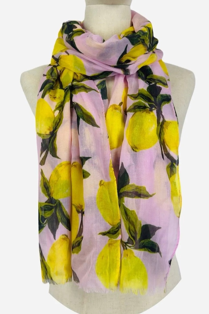 Foulard Jimme imprimé citron