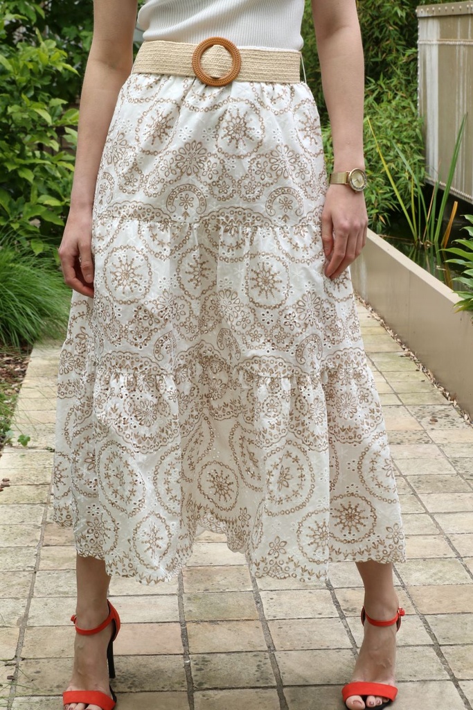 Bell skirt Jalisa english embroidery