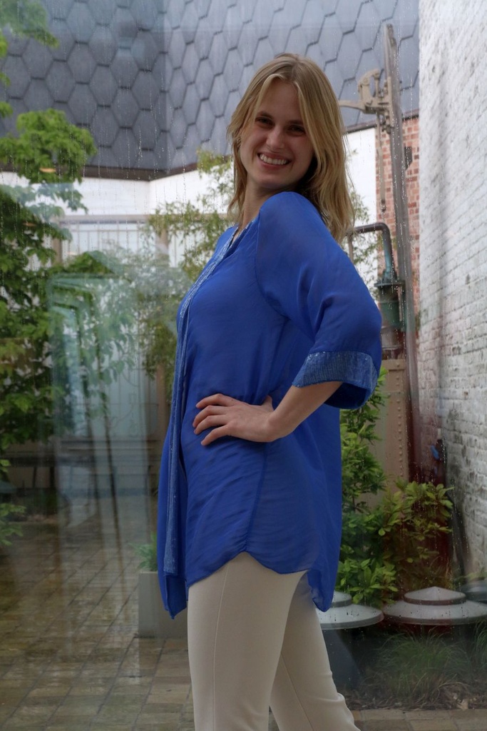 Veste en soie Kaylyn garnie de paillettes