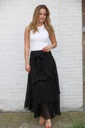 Silk bell skirt Lynn nm99 double layer jersey waistband