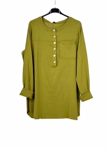 Katoenen shirt Mira met lange mouw nm95