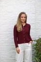 Cardigan Lora nm90 kabelsteek ronde hals doorgeknoopt