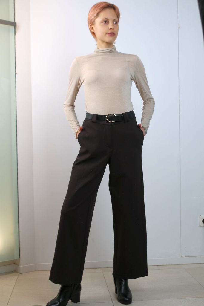 Broek Lieveke nm65 studs op punto milano wijde pijp 