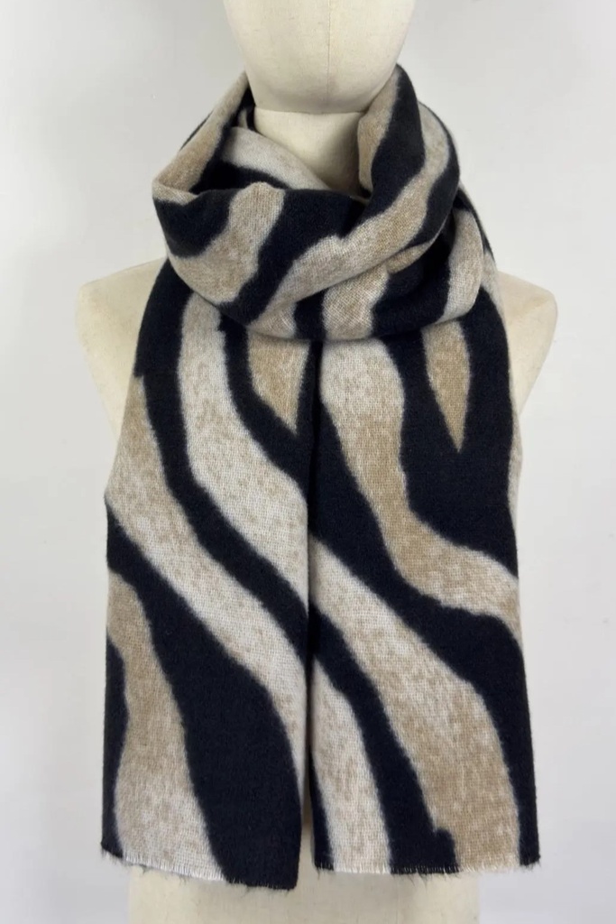 Sjaal  Linc nm100 zebrastrepen op geweven viscose