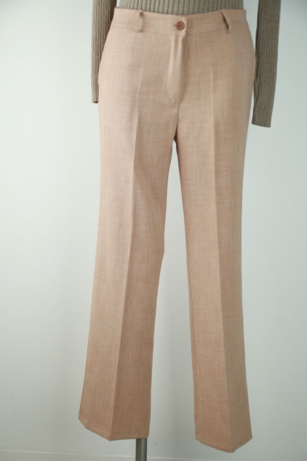 Broek Owen nm51 toile olifantenpijp hoge taille 