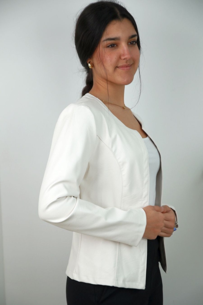 7/8 jasje Nynthe eco suède ronde hals