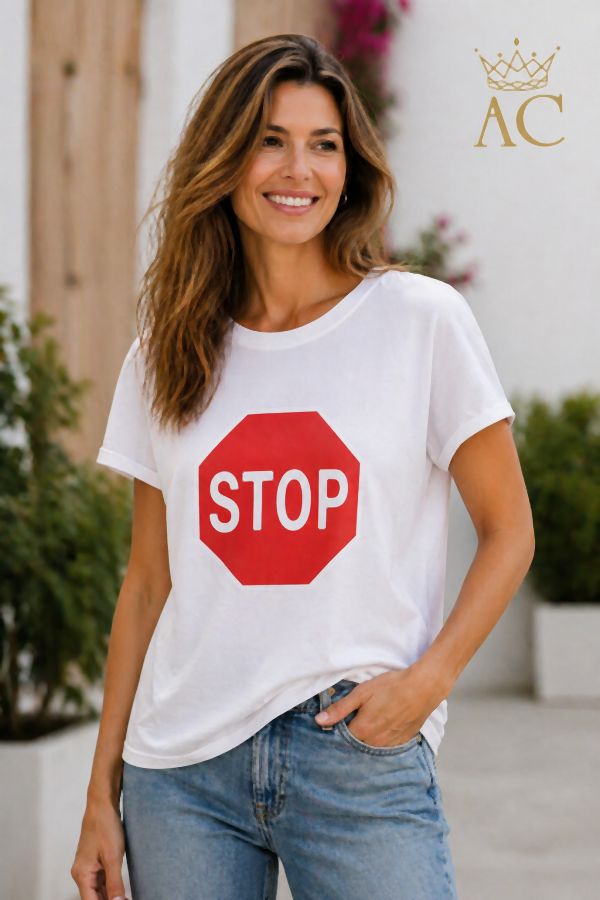 T-shirt Parker nm95 rood stopteken