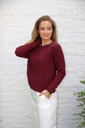 [10017420] Pul Lani nm90 kabelstek open hals bevat kasjmier en wol - Bordeaux Detail