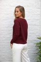 [10017420] Pul Lani nm90 kabelstek open hals bevat kasjmier en wol - Bordeaux Detail