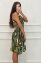Dress Lot nm100 leaf print spaghetti straps - Kaki-beige Detail