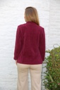[10017316] Tricot vest Lydia reverskraag - Bordeaux Detail
