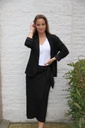 [10017336] Blazer Lilian nm38 reverskraag fijn geribd  - Zwart Detail