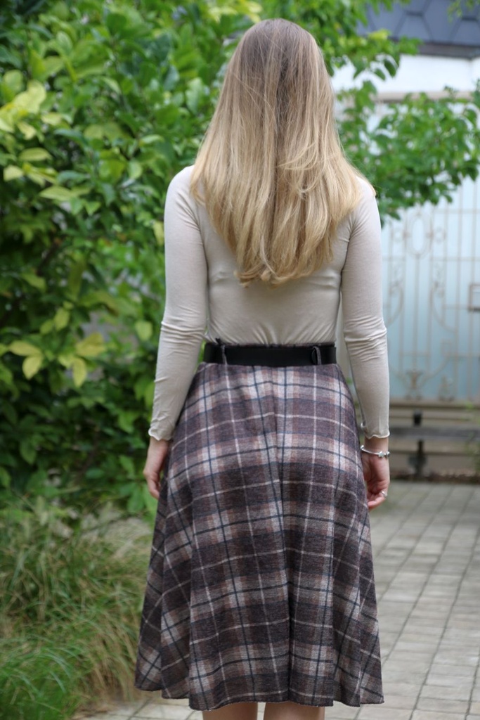 Klokrok Levon nm12 medium madras Schotse ruit  - Bruin-beige Detail