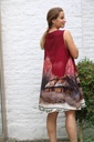 Dress Moos forest with house nm100 - Bordeaux-bruin Detail