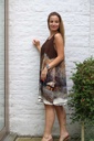 Dress Moos forest with house nm100 - Bruin-oker Detail