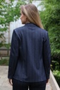 Blazer Mariam fijne visgraat nm65 - Donkerblauw-grijs Detail