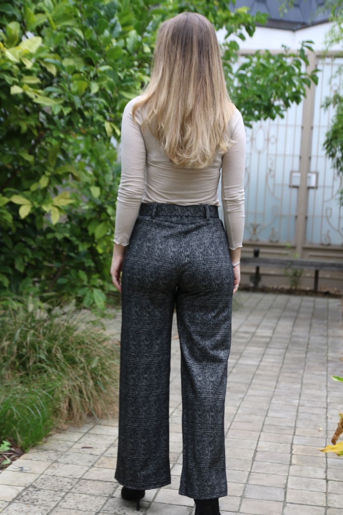 Broek Manon prince de galles nm34 - Zwart-beige Detail
