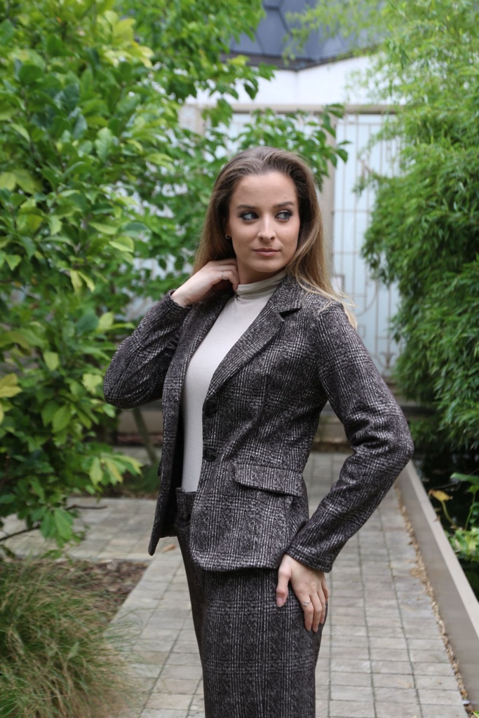 Blazer Malik prince de galles nm77 - Bruin-beige Detail