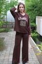 [10017322] Sweater en broek Luus nm39 Los Angeles  - Bruin-beige Detail