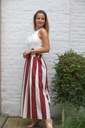 Striped cotton skirt Maya nm100 - Bordeaux-wolwit Detail