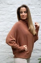 [10017489] Lilly 2416 nm60 rolkraag vleermuismouw bevat kasjmier - Camel Detail
