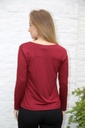 Luqman 3196 nm20 open hals viscose jersey  - Bordeaux Detail