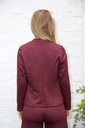 Blazer Lenka nm38 fijn geribd reverskraag - Bordeaux Detail