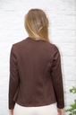 Blazer Lenka nm38 fijn geribd reverskraag - Bruin Detail