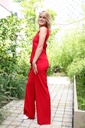 Jumpsuit Kamil with bust slit - Rood Detail
