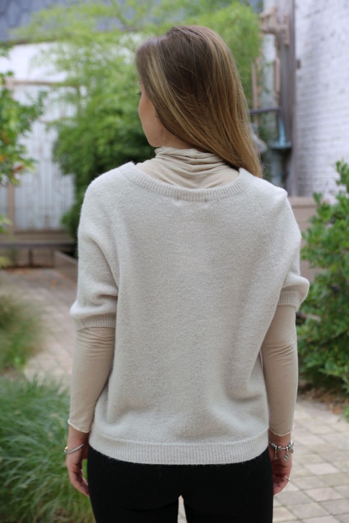 [10017287] Pul Louisa super fijne alpaga - Beige Detail