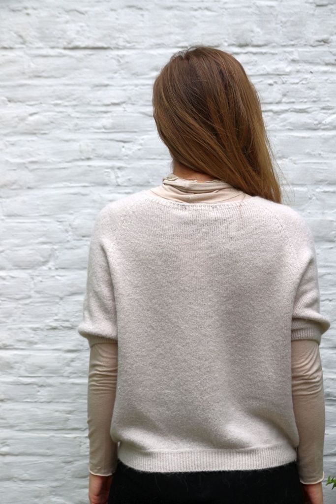 Pul Lieneke nm25 V-hals Amerikaanse mouwinzet - Beige Detail