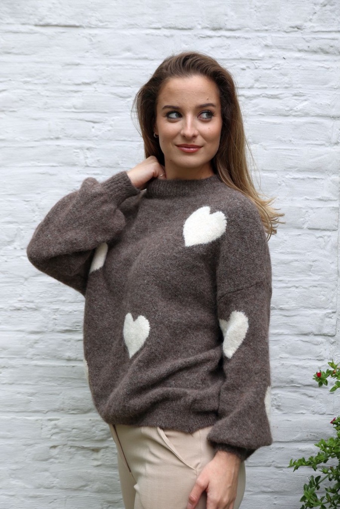 [10017530] Hartjestrui Malak met ballonmouw nm12 - Taupe-wolwit Detail