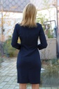 Crepe dress Lilly 4-sided neckline figure correcting with 4 tummy tucks - Donkerblauw Detail
