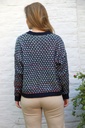 [200660001] Tricot pull Nola nm26 met verschillende kleuren ronde hals (Donkerblauw-multicolor) - Detail