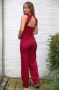 Jumpsuit Mason met bustesplit - Bordeaux Detail