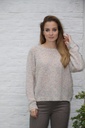 [200665] Tricot pull Nadia nm28 ronde open hals  - Wit-multicolor Detail