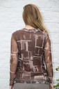 [200670] T-shirt Michiel nm47 met vlakken - Bruin-beige Detail