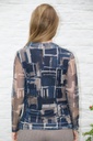[200670] T-shirt Michiel nm47 met vlakken - Donkerblauw-beige Detail