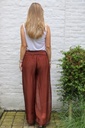 Silk flare pants Lars nm98 - Chocolade Detail