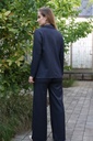 [200680] Blazer Livana nm10 reverskraag diagonaal ingeweven stippel  - Donkerblauw Detail