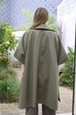 [10017320] Trench Leonie puntkraag  - Kaki Detail