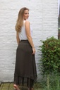 Silk bell skirt Lynn nm99 double layer jersey waistband - Bruin Detail