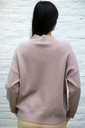 [200687] Tricot pull Novi nm60 met opstaande kraag - Taupe Detail