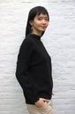 [200687] Tricot pull Novi nm60 met opstaande kraag - Zwart Detail