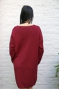 [200688] Tricot jurk Nadine nm60 boven de knie  - Bordeaux Detail